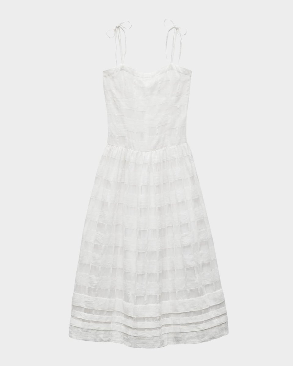 Presley Plaid Fit-Flare Midi Dress